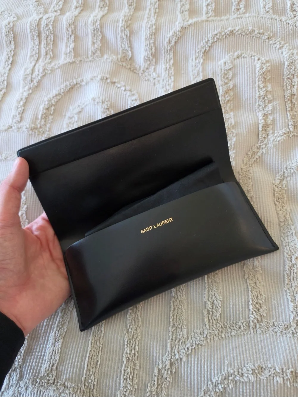 Saint Laurent Tortoise Square Sunglasses with Case